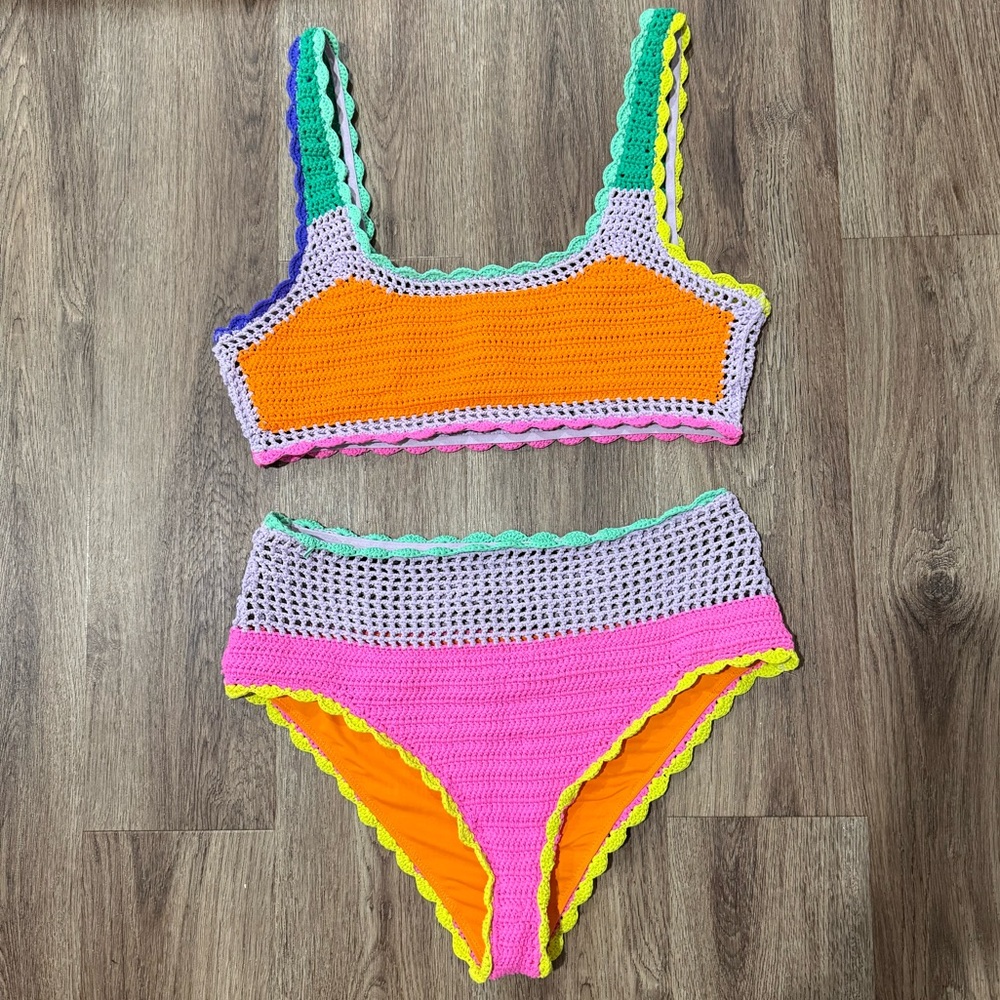 Beach Riot Crochet Bikini Set Large